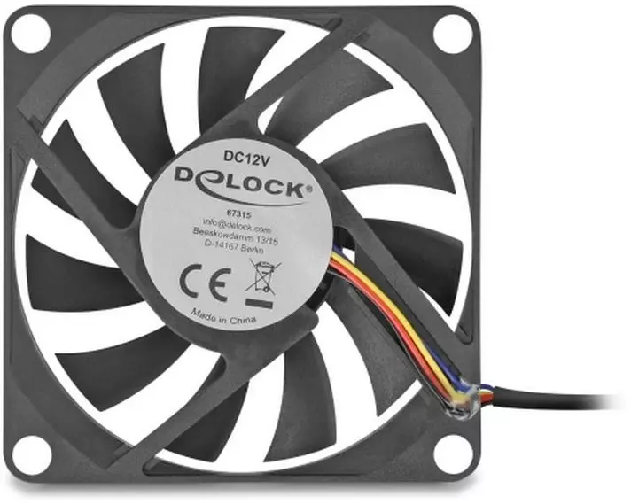 Delock PC-Lüfter 12 V DC, 70 x 70 x 10 mm