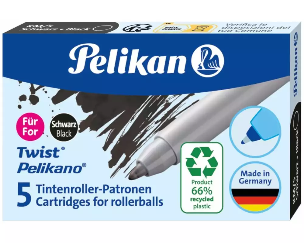 Pelikan Tintenpatrone Twist eco Schwarz, 5 Stück