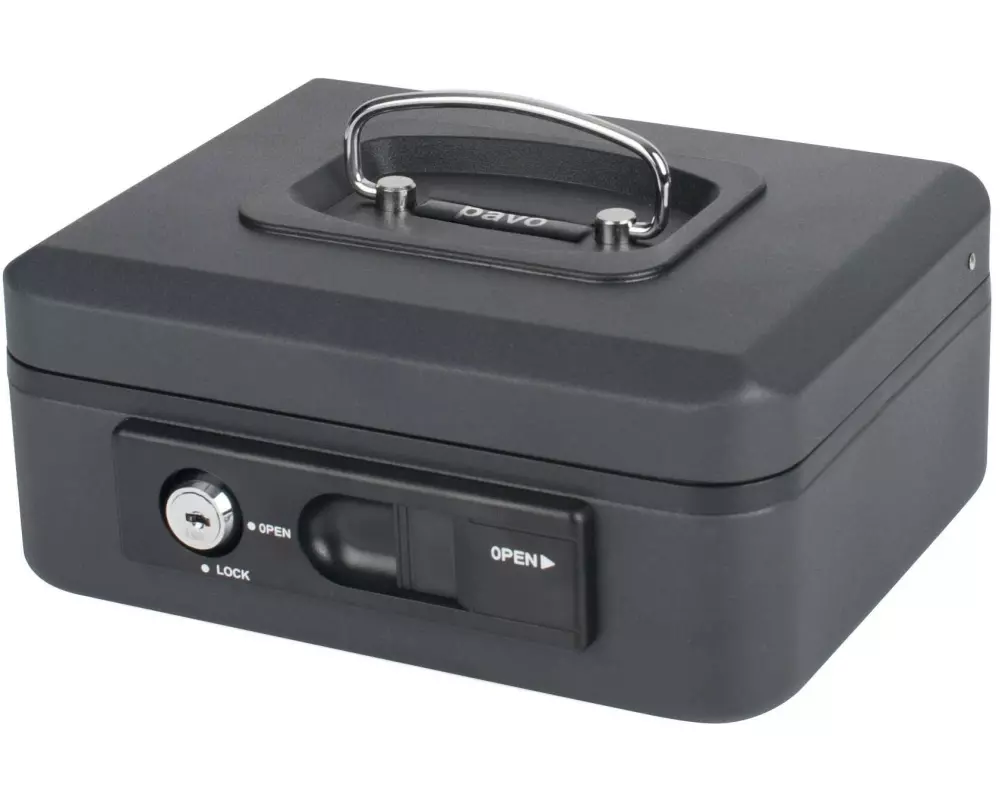 Pavo Geldkassette Deluxe 8", Schwarz