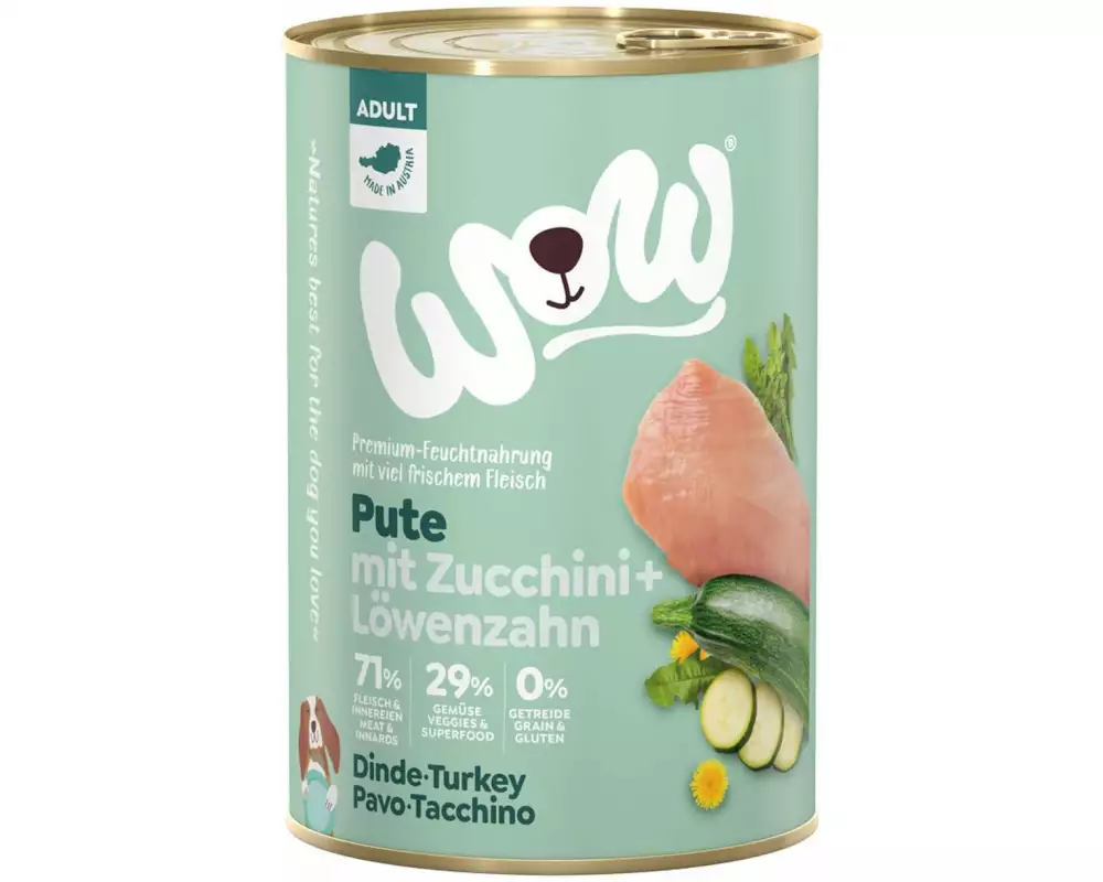 WOW Nassfutter Adult Truthahn, 400 g