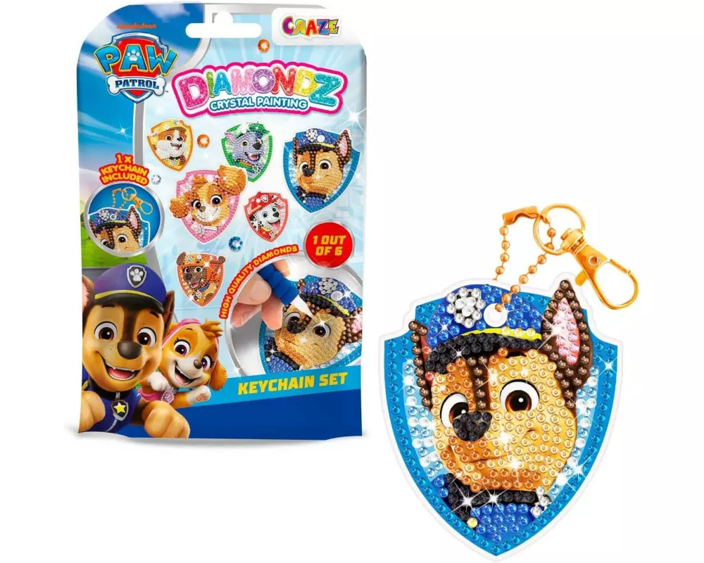 Craze CRAZE Diamondz Keychain Set Paw Patrol Schlüsselanhänger Bastelset