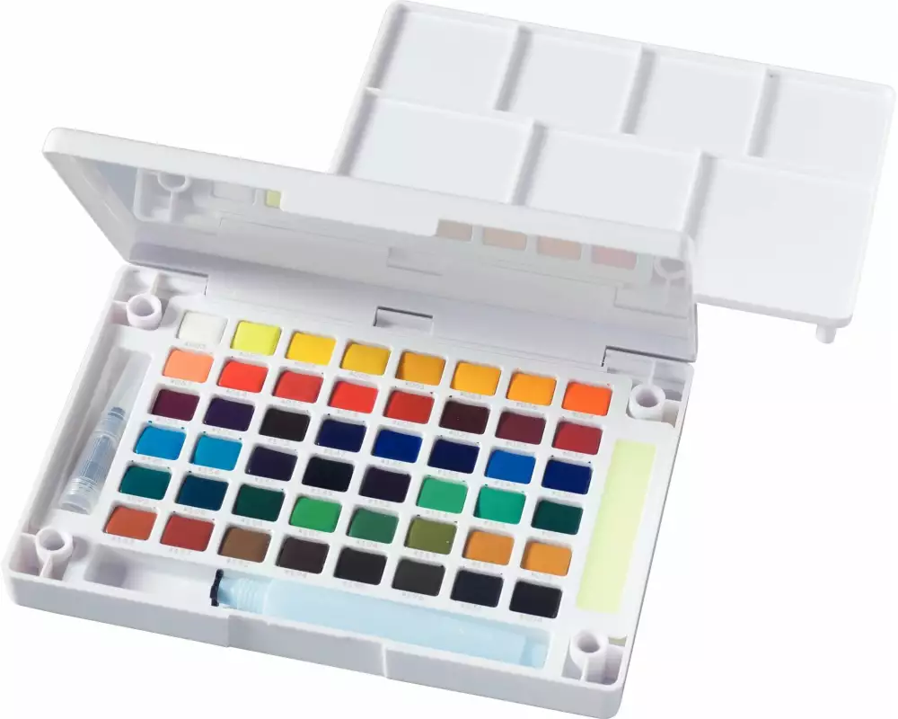 Talens Aquarellfarbe Koi Pocket Field Sketch Box 48 Näpfchen