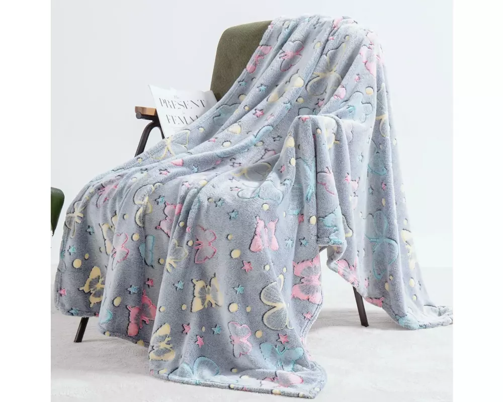 Flair Decke Schmetterlinge 150 x 200 cm Bunt