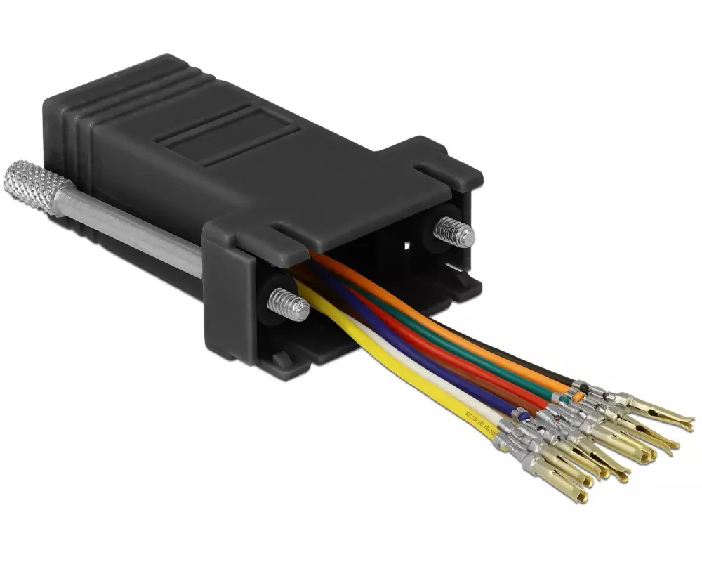 Delock Adapter RJ-45 - RS-232 DB9 (f-f) schwarz