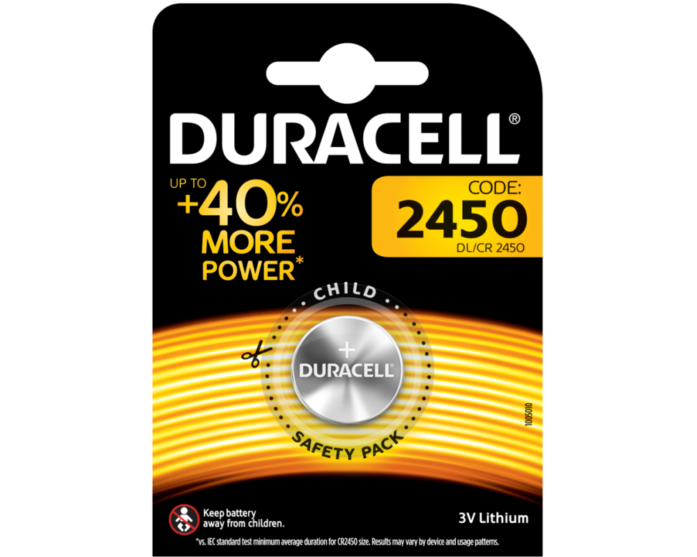 DURACELL Knopfbatterie Specialty DL2450 CR2450, 3V