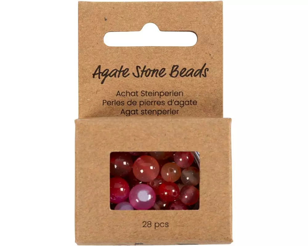 Creativ Company Perlen-Set Achatstein Hellrosa, 6-10 mm