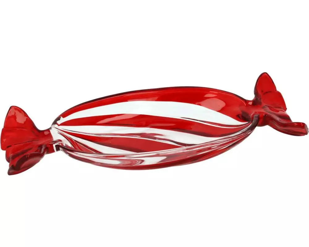 G. Wurm Teller Bonbon 34 x 4 x 15 cm, Rot