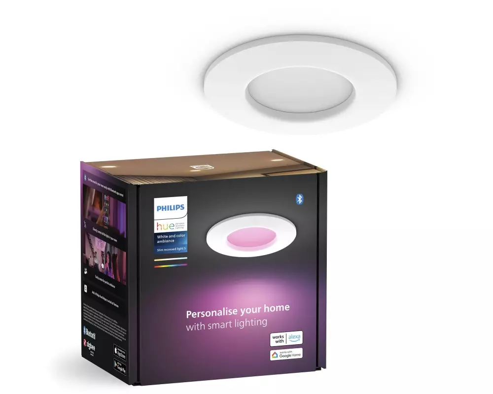 Philips Hue White & Color Ambiance Slim Recessed 90 mm weiss