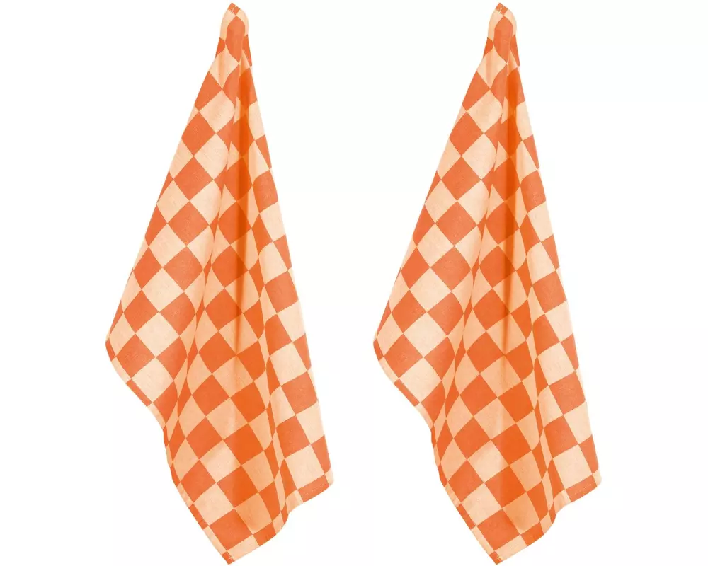 pad Geschirrtuch-Set Chess 2 Stück, Orange