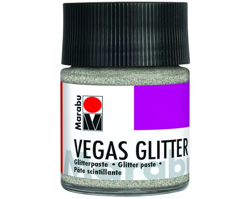 Marabu Glitzerpaste Vegas Gilette Silber 50 ml