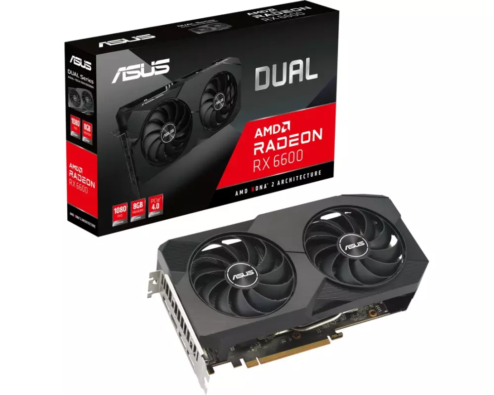 ASUS Grafikkarte Dual Radeon RX 6600 V2 8 GB