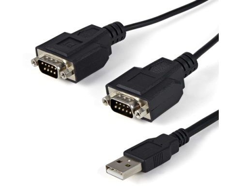 StarTech.com USB to Serial Adapter â€" 2 Port â€" COM Port Retention â€" FTDI â€" USB to RS232 Adapter Cable â€" USB to Serial Converter
