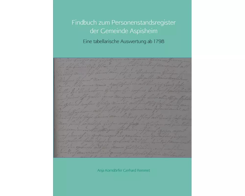 Findbuch zum Personenstandsregister der Gemeinde Aspisheim