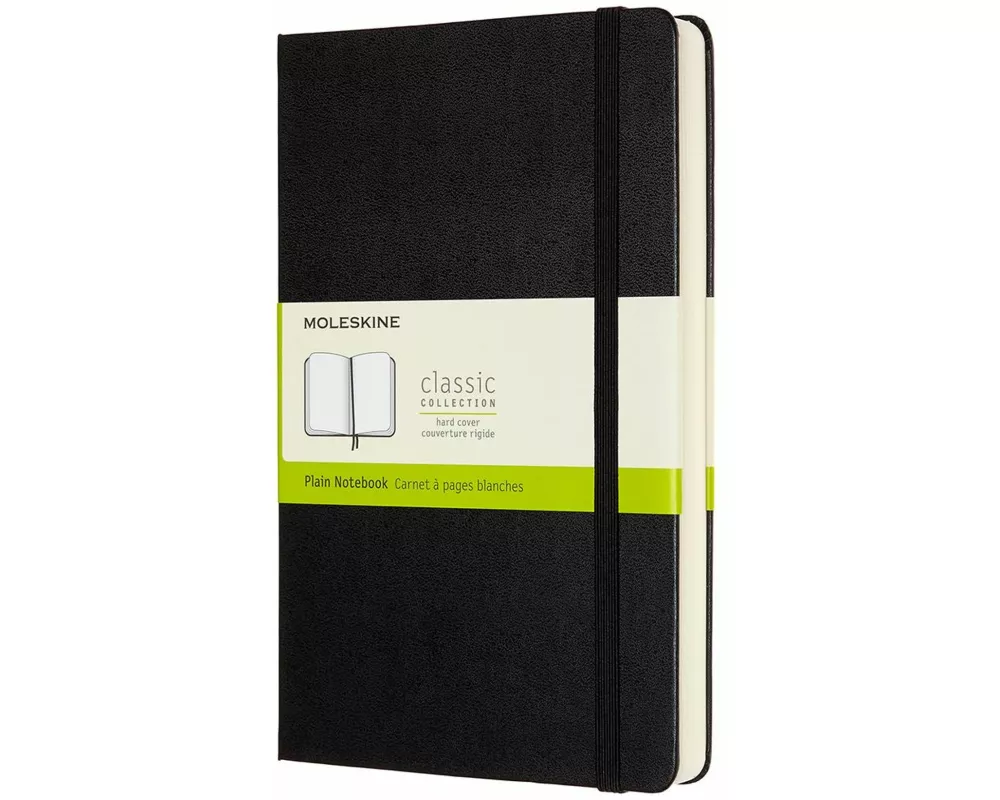 Moleskine Notebook L/A5, Plain, Expanded, Hard Cover, Black