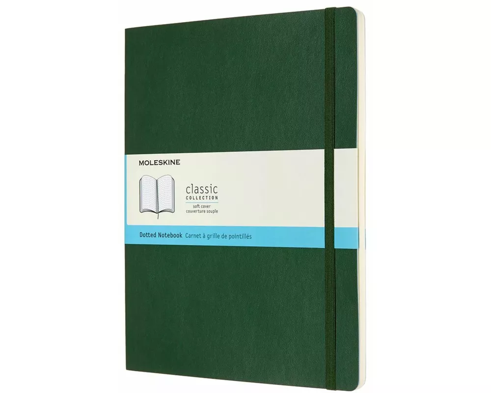 Moleskine Notebook XL, Dotted, Soft Cover, Myrtle Green