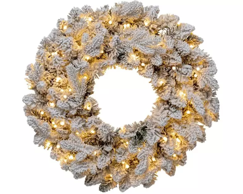 STT LED-Weihnachtskranz Snowy Wreath, Ø 50, 180 LEDs