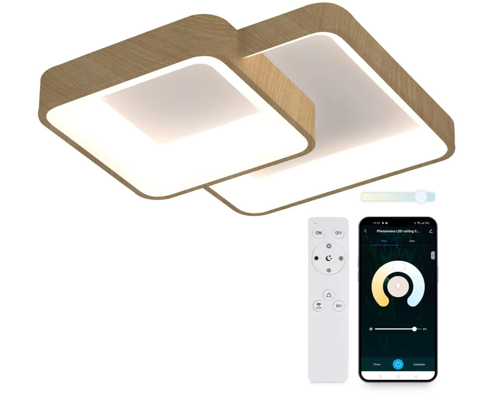 KSiX Deckenleuchte Phenomena 45 W 5850 lm Holz