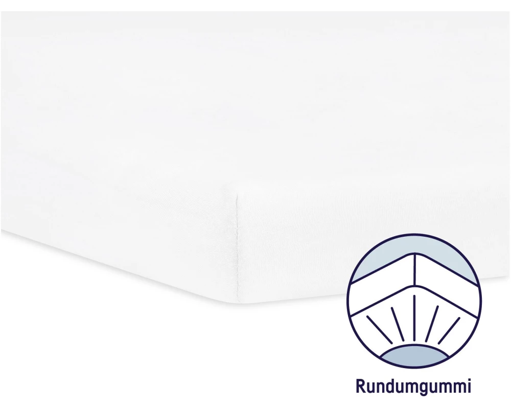 Julius Zöllner Fix-Leintuch Jersey Weiss 90 x 40 cm