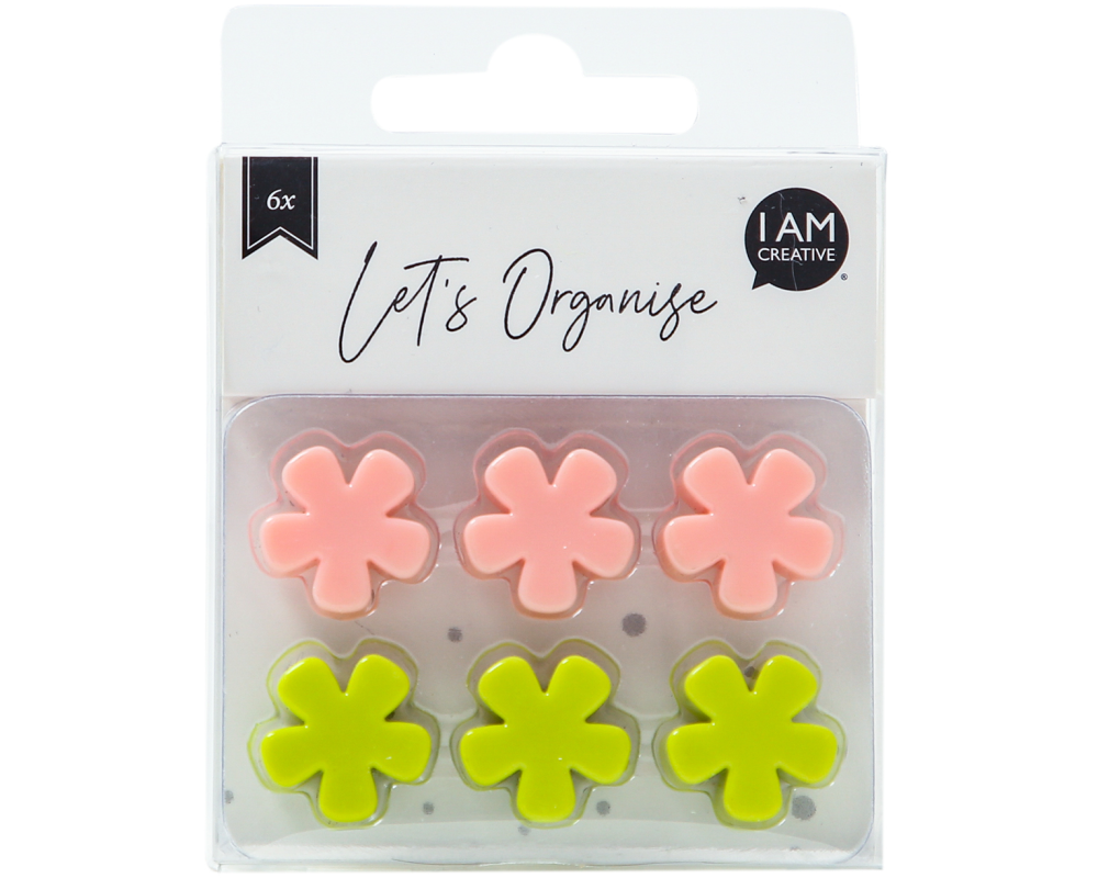 I AM CREATIVE Magnet Blume Let`s Organize MAA4035.59 pastell 6 Stück