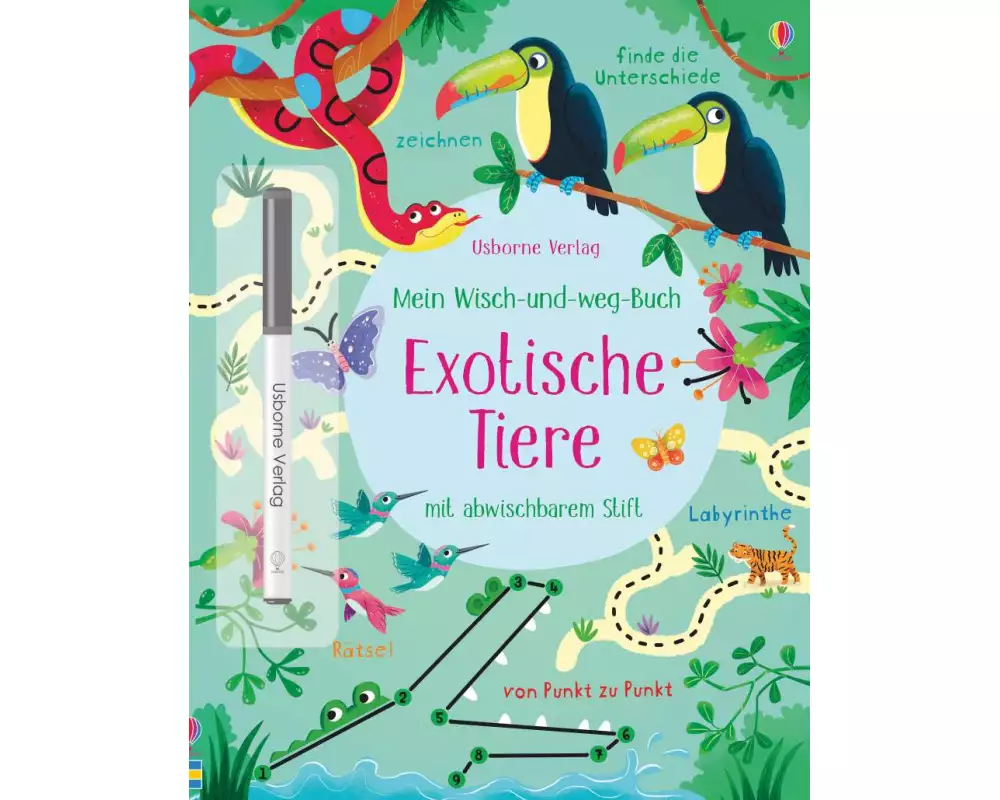Mein Wisch-und-weg-Buch: Exotische Tiere