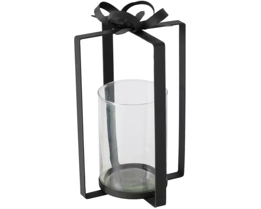 Boltze Weihnachtswindlicht Cadeau Schwarz