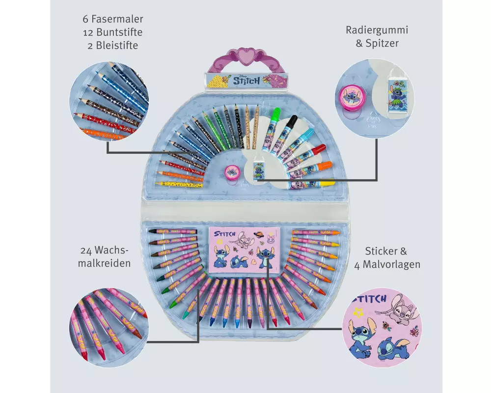 Undercover Malset Lilo & Stitch 51-teilig