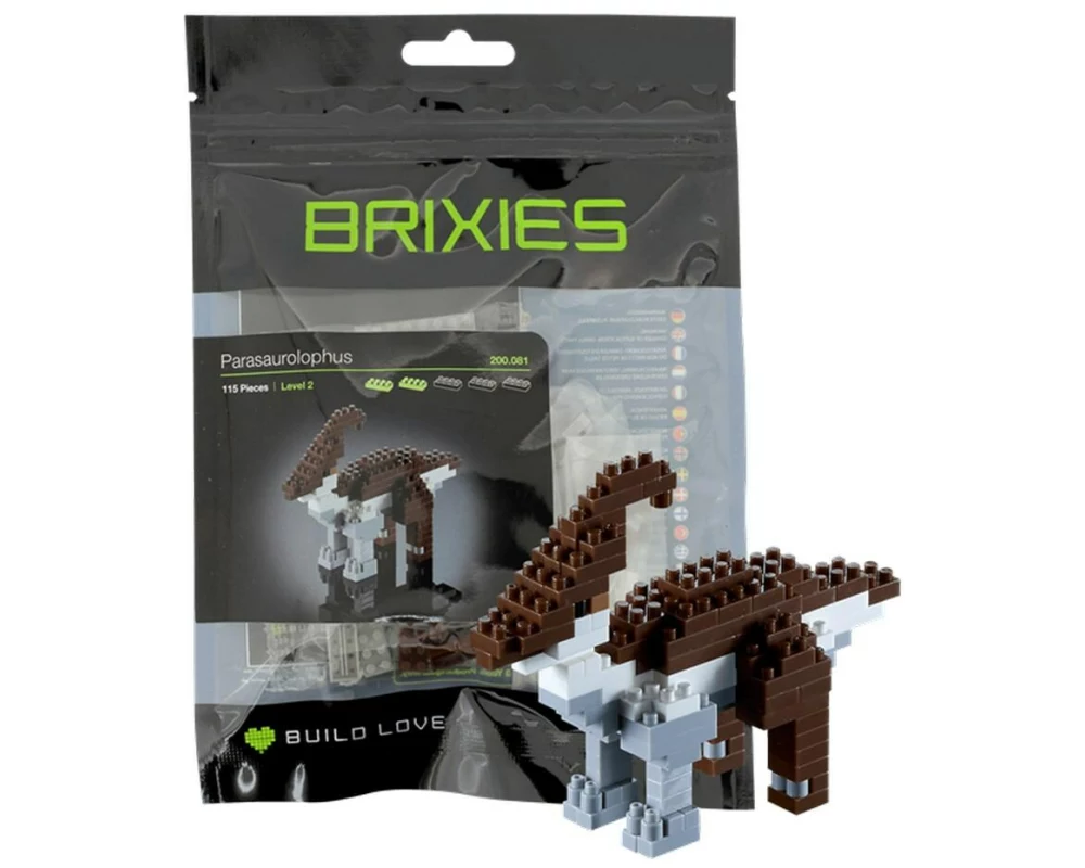 BRIXIES Bausteinmodell Parasaurolophus aus 115 Bausteinen