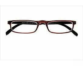 Brille. HALF-LINE, G31100, braun-schwarz , +1.50 dpt
