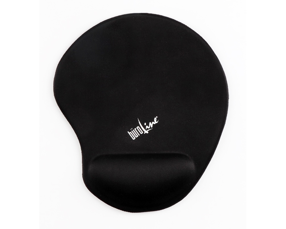 BÜROLINE Mausmatte 230mmx205mm 392653 schwarz, mit Handgelenkauflage