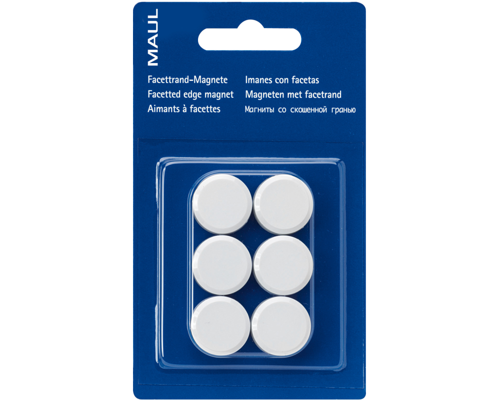 MAUL Magnete 20mm 6176202 weiss 6 Stück