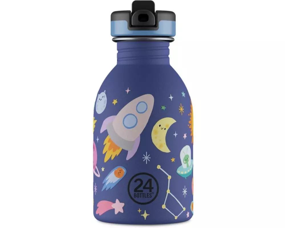 24Bottles Trinkflasche Space Friends, 250 ml, Dunkelblau