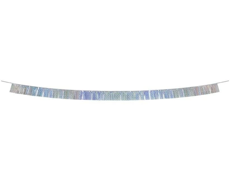 Partydeco Folien-Girlande Fransen holografisch 300 x 12.5 cm