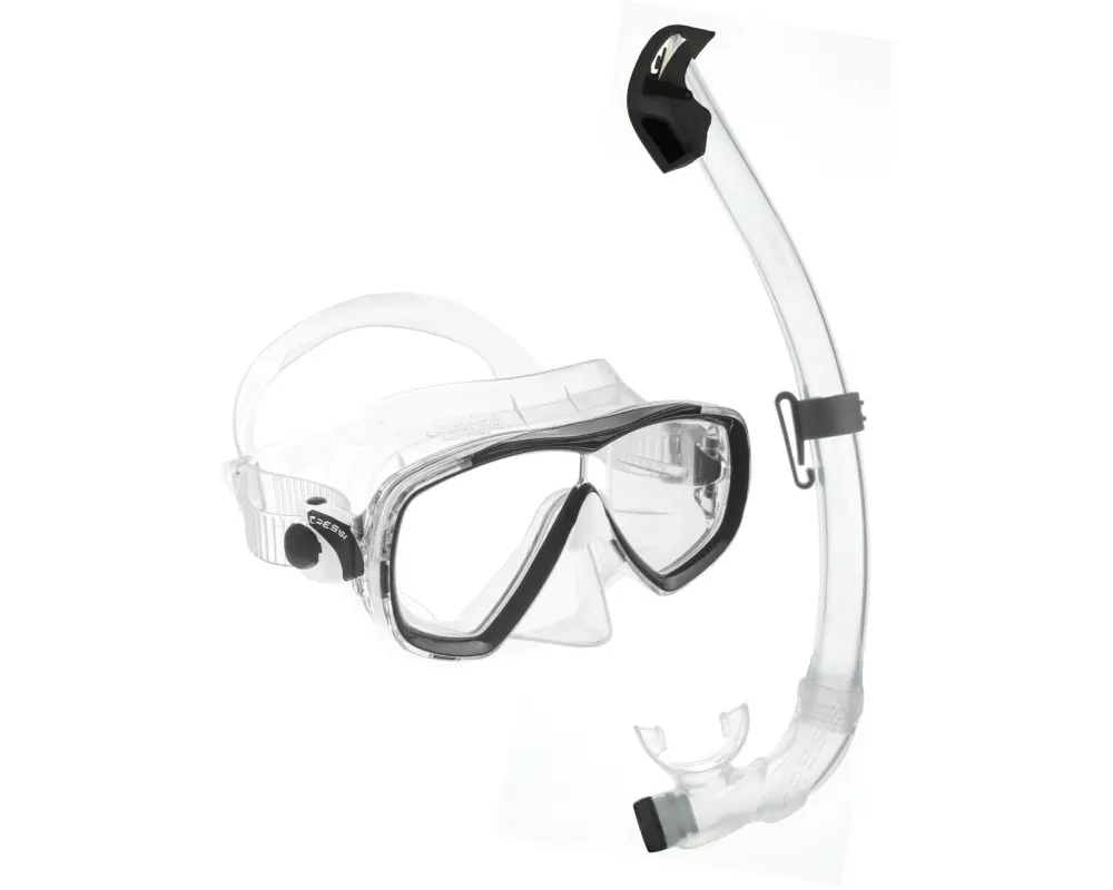 CRESSI Estrella + Seal Dry Snorkel Combo Clear/Black