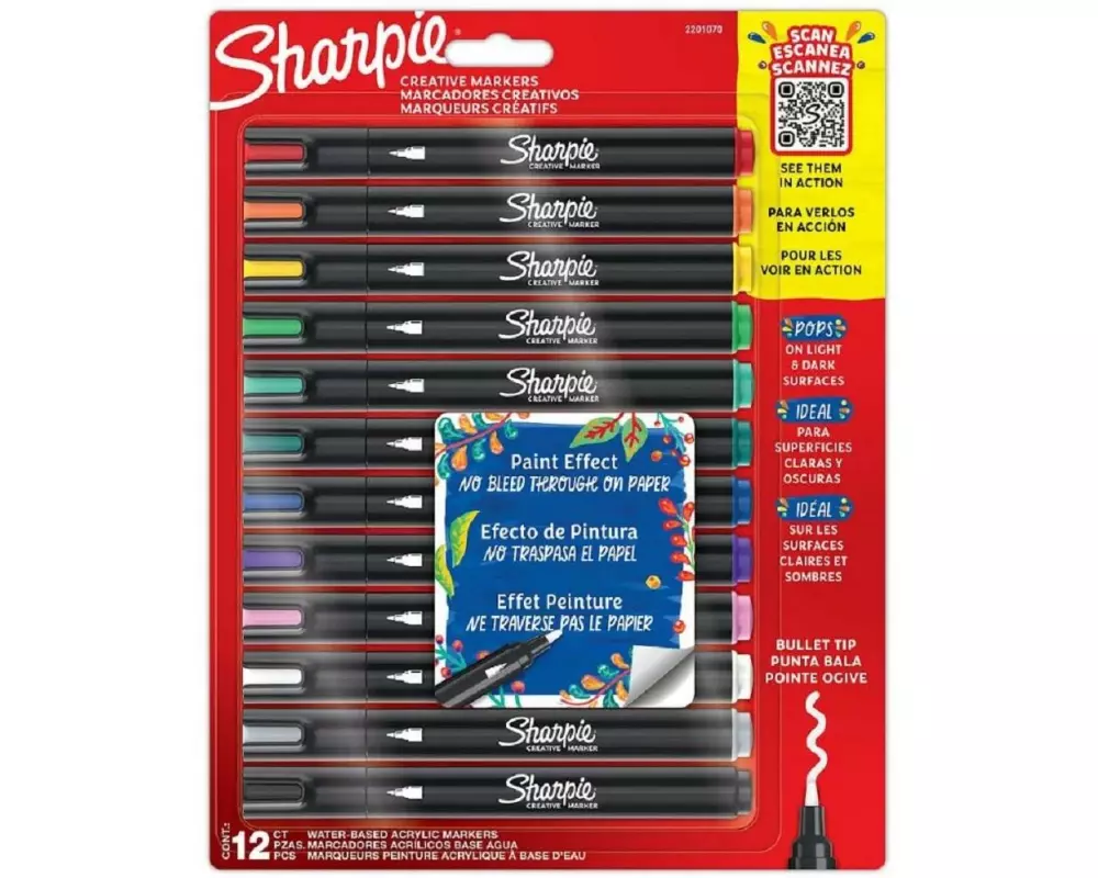 Sharpie Acrylmarker Creative, farbig, 12er Blister