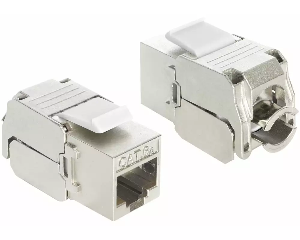 Delock Keystone-Modul RJ45 - LSA, Cat 6A geschirmt, kompakt