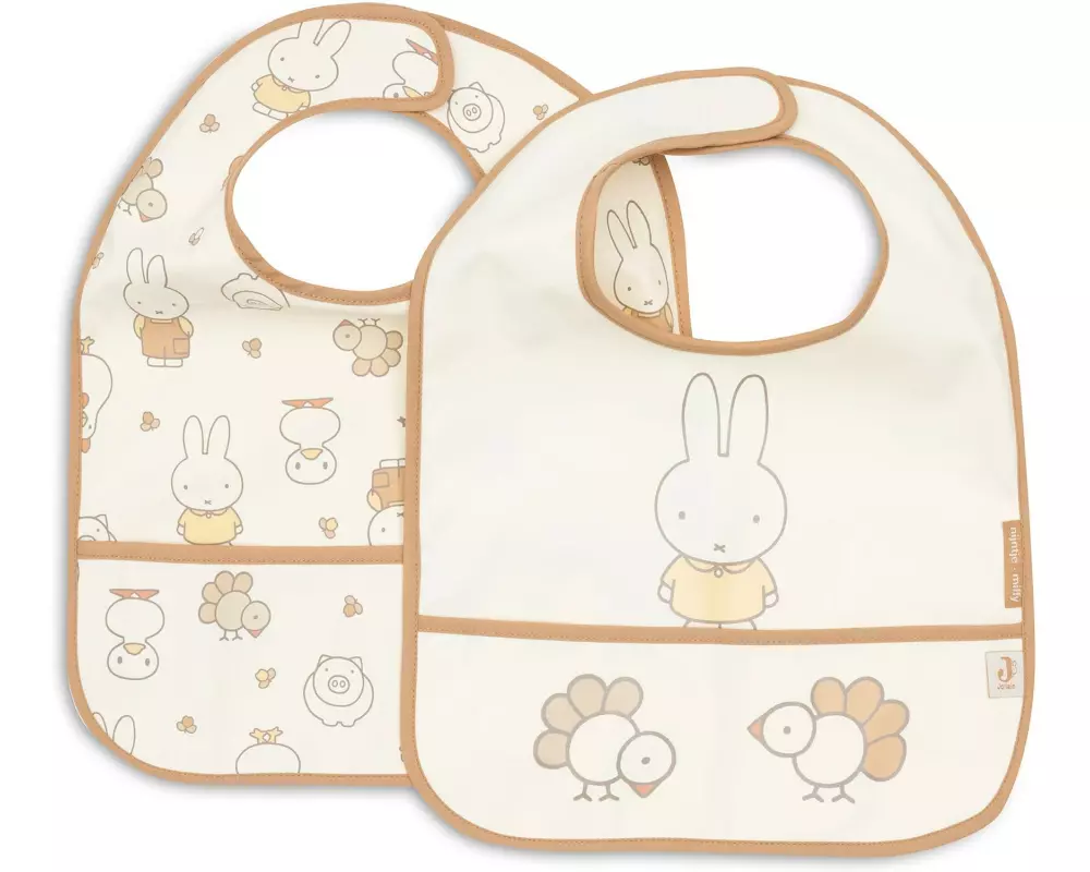 Jollein Lätzchen Wasserdicht – Miffy Family Farm 29 x 40 cm
