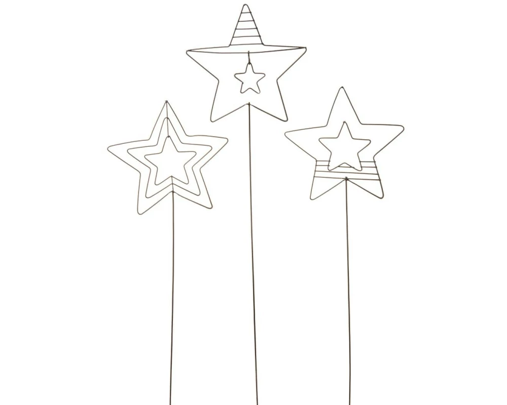 Opiflor Stecker Sterne assortiert, 1 Stück