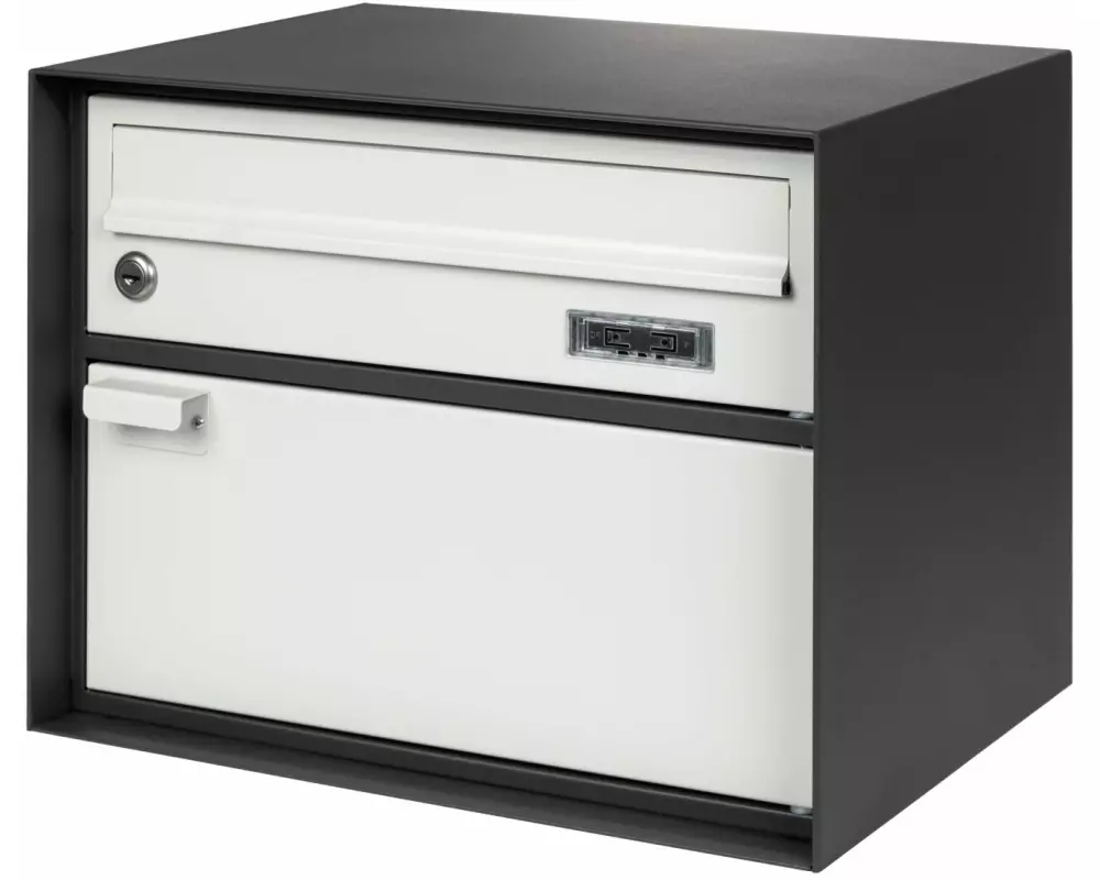 STRUCT Briefkasten Anthrazit/Hellgrau