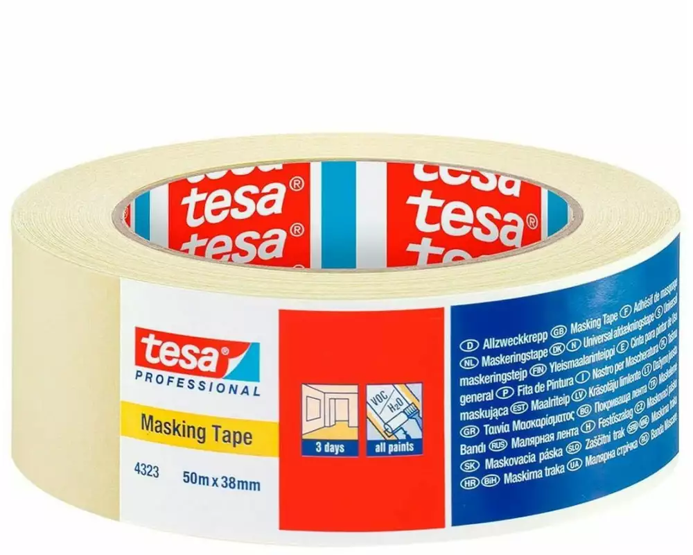 tesa Malerband Krepp Universal 50m x 38 mm, Chamois
