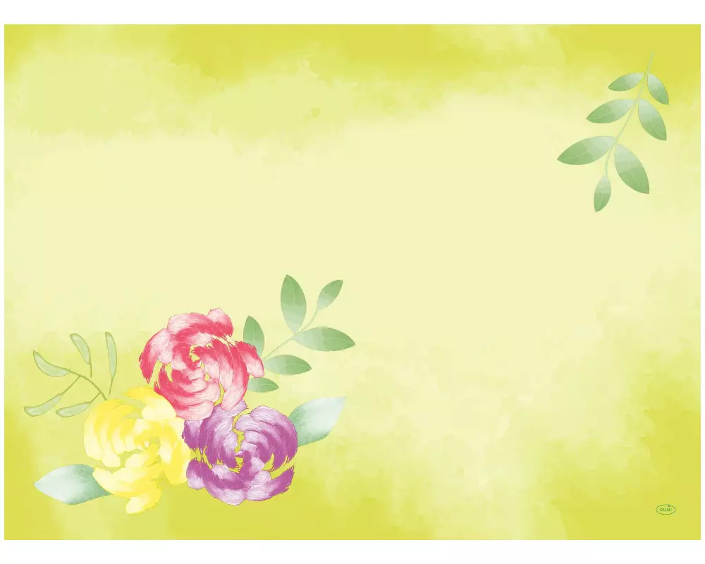 Duni Tischset Soft Tropics 100 Stück, 30 cm x 40 cm, Gelb