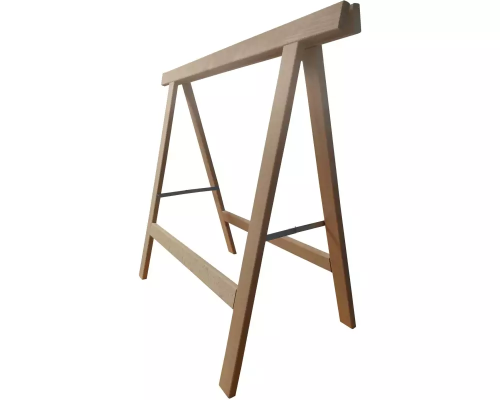 Holz Zollhaus Bockleiter aus Buche 90 x 80 cm, Naturfarben