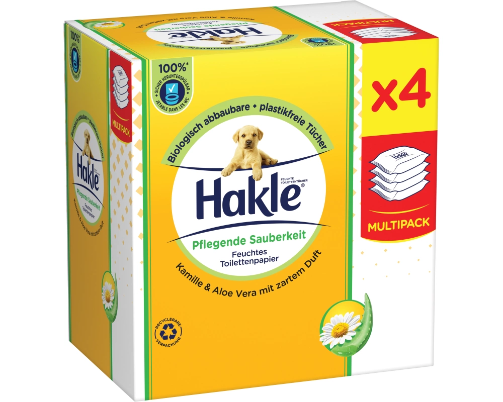 HAKLE Feuchtes Toilettenpapier 4516792 pflegende Sauberkeit 4x42 Stk.