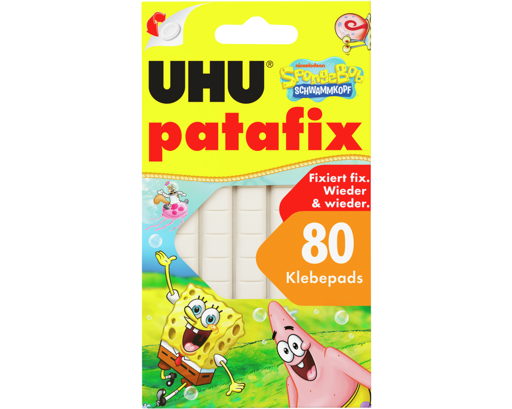 UHU Patafix Klebepads 80 Stück 305710 weiss, Spongebob