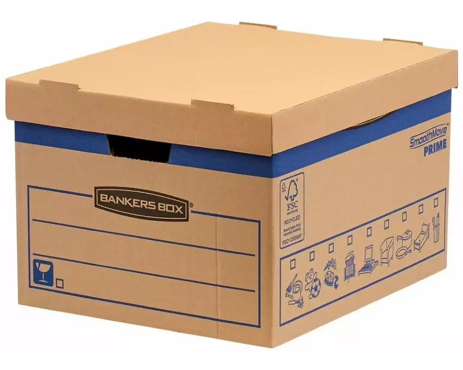 Fellowes Archivschachtel Smoothmove PrimeFastfold Braun