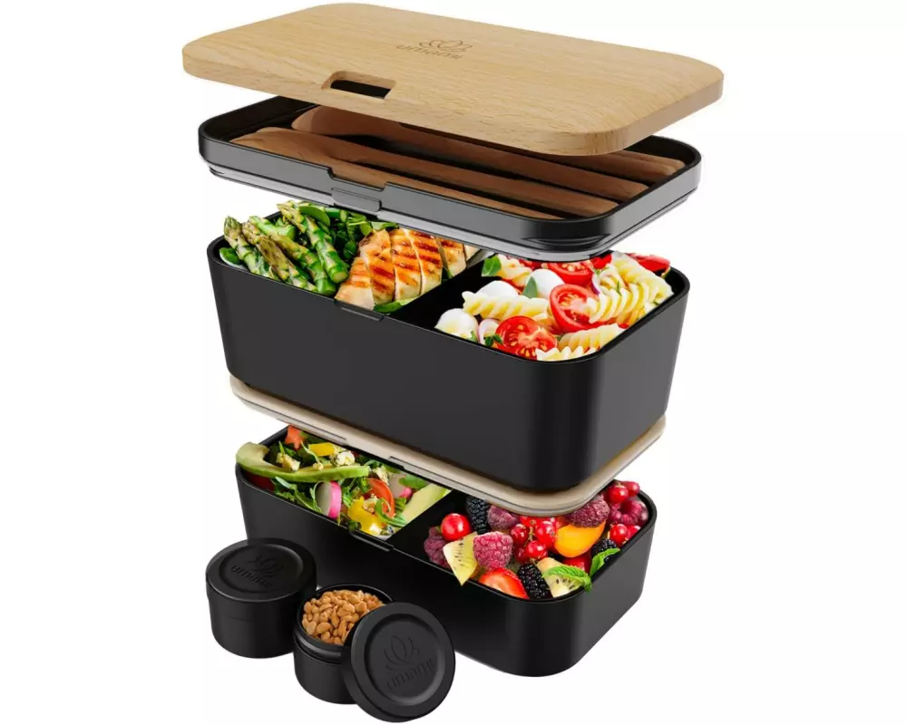 Umami Lunchbox Nestable L Beech Black