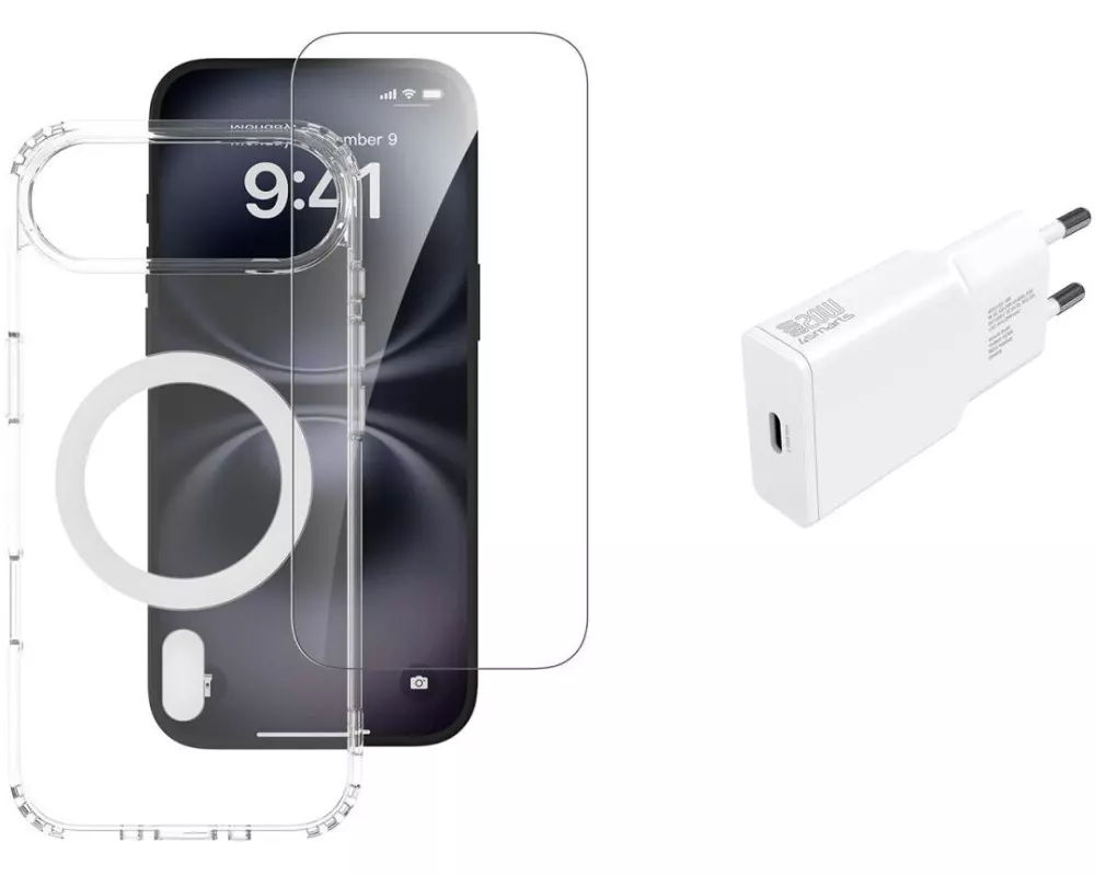 4smarts Back Cover 3in1 Starter Set MagSafe für iPhone Air