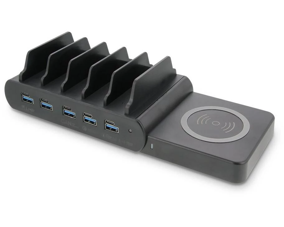 LMP Ladestation GaN mit Qi2 Ladepad 150W inkl. 5x USB-C (30 cm)