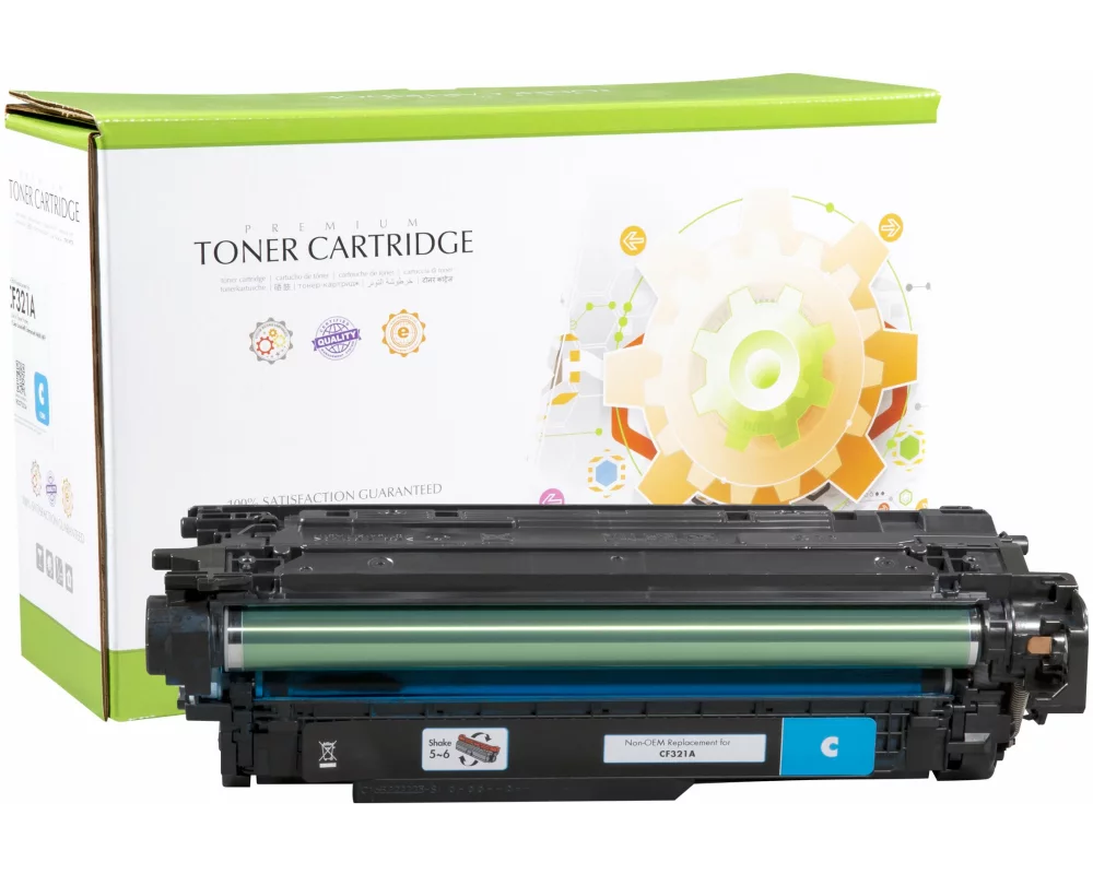 STATIC Toner cartridge compatible with HP CF321A cyan remanufactured 16.500 pages