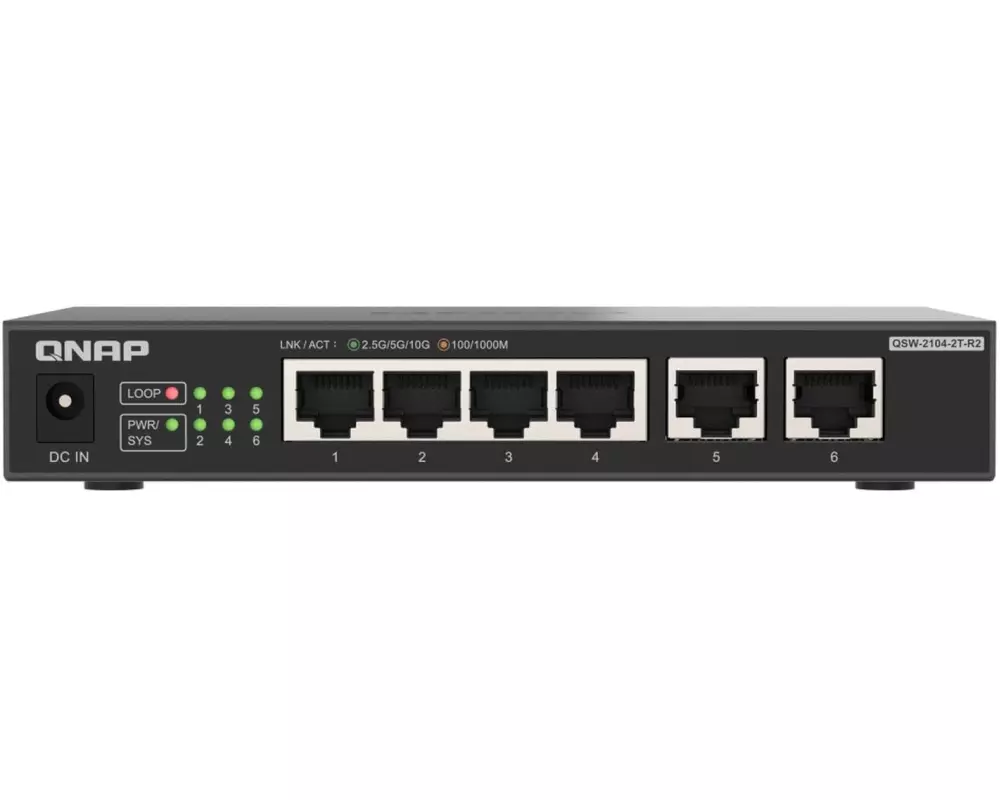 QNAP Switch QSW-2104-2T-R2 6 Port