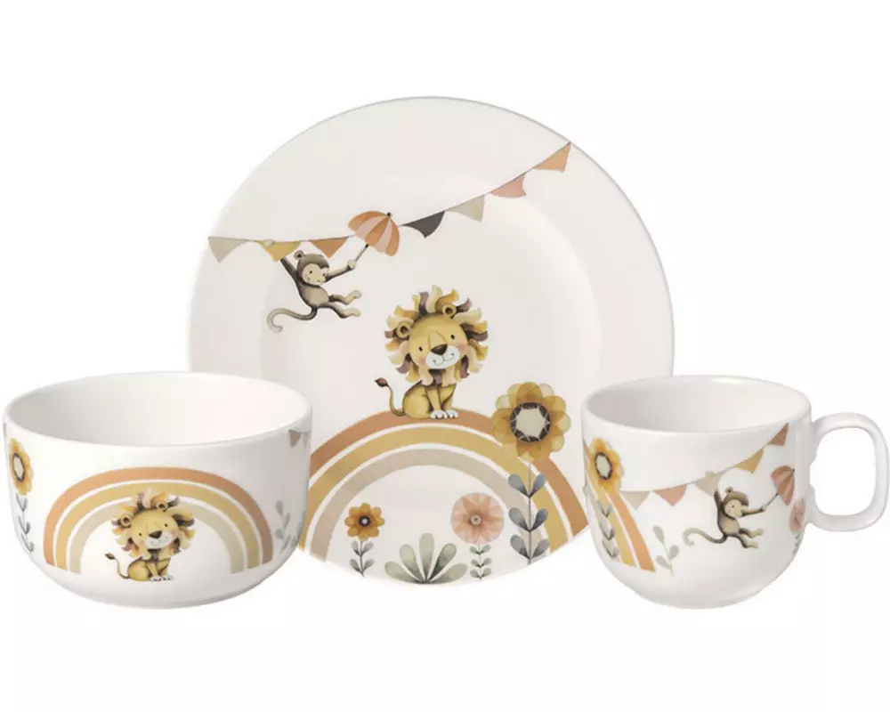 Villeroy & Boch Kindergeschirrset Roar Lion 3-teilig, Hellorange